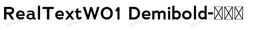 RealTextW01 Demibold字体转换